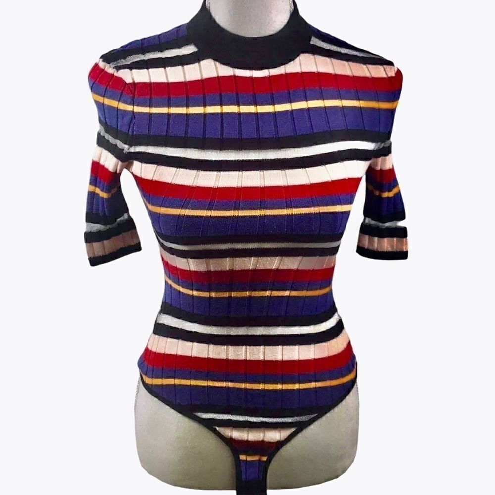 NBD Revolve Striped Body Top Size XS